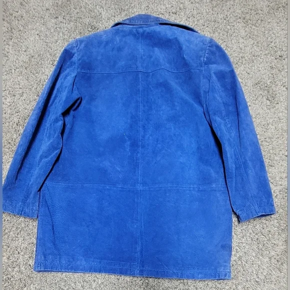 Vintage Michael Mims/ Kathy Cole leather blue Suede jacket - Picture 2 of 5